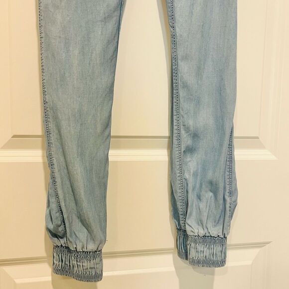 Lorna Jane Black Label Chambray Jogger Pants Size XS in Light Blue 100% Tencel - Picture 12 of 16